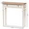 Baxton Studio Marquetterie Oak and White Finish Wood Two-Tone Console Table 133-7190 - alternate 3